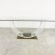 Vintage lucite and brass dining table, 1970s