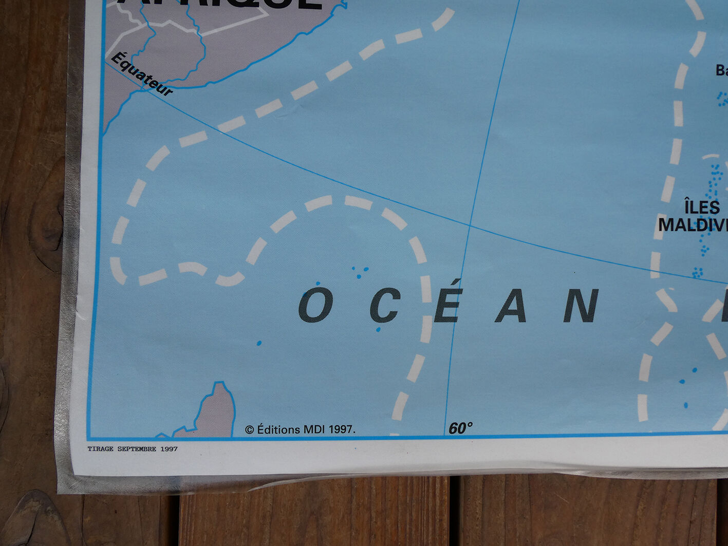 School map poster vintage of Asia Edition MDI