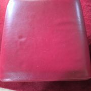 2-seater sofa & pouffe, Steiner Faubourg red leather