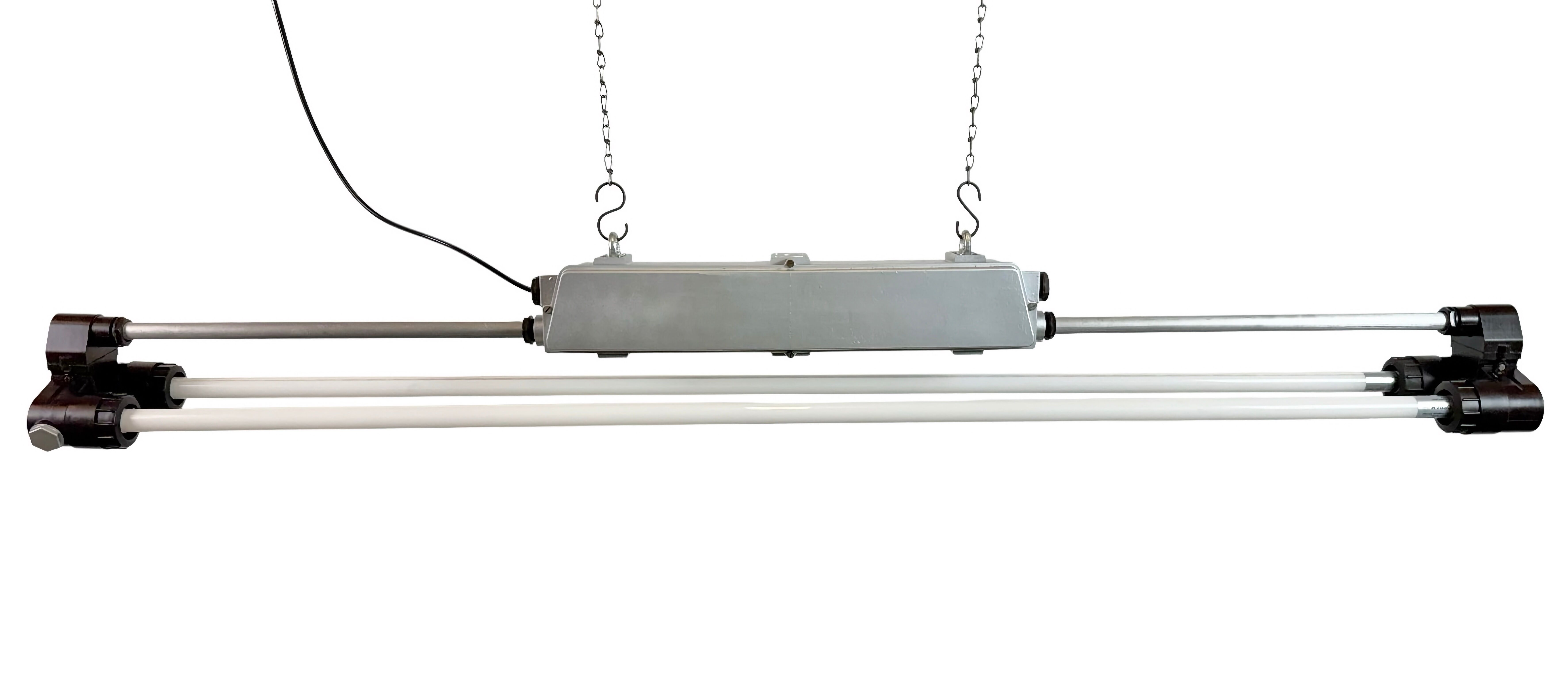 Industrial Silver Tube Light from Elektrosvit, 1970s