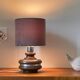 Ceramic Lamp with Aluminium Rim 1970s