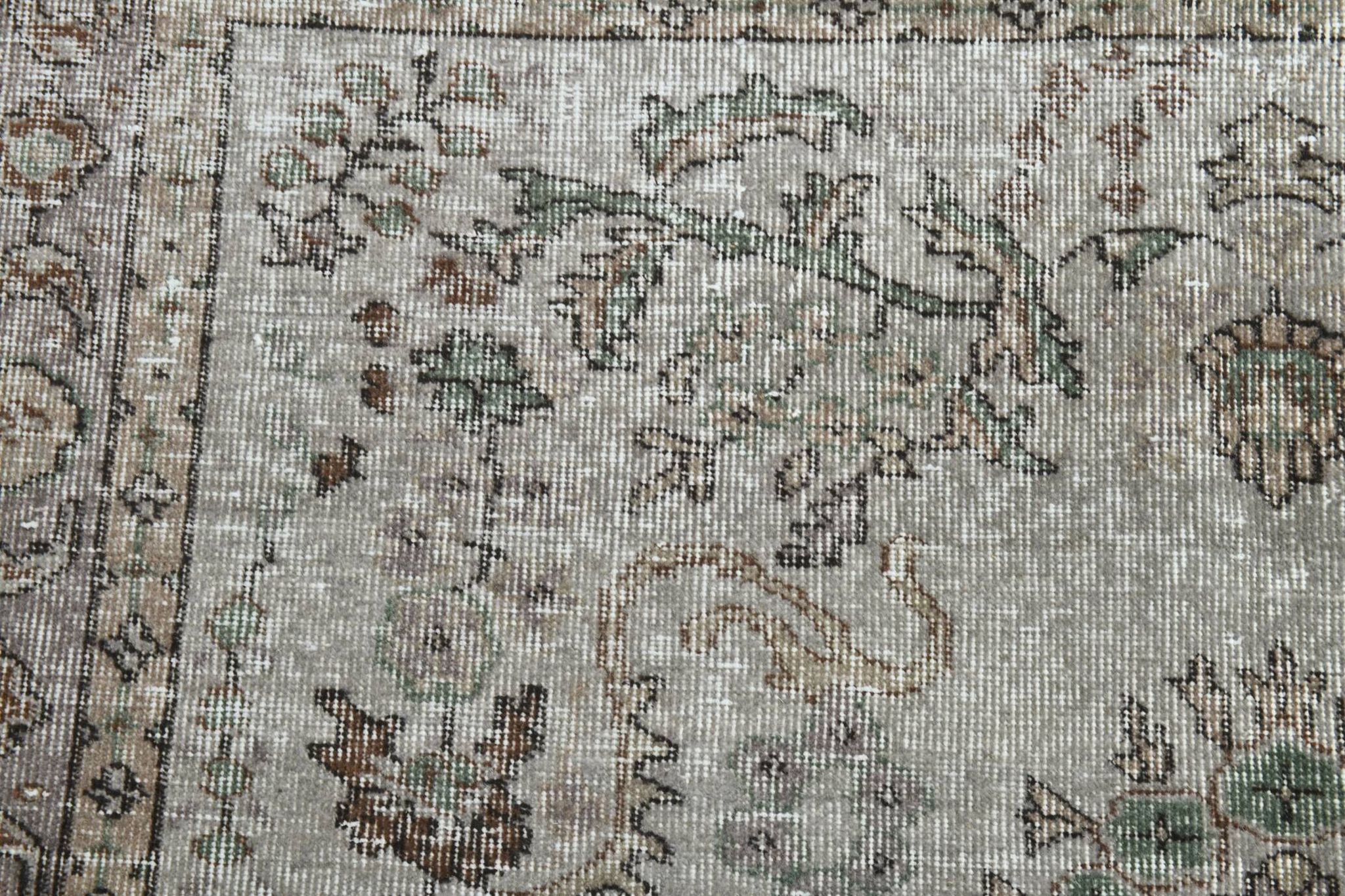 5x9 Gray & Black Oriental Vintage Rug 170x275Cm SK 6991