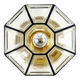 Mid-Century Glass & Iron Flush Mount/Ceiling Light from Limburg, Germany, 1960s