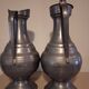 Large vintage pewter jugs