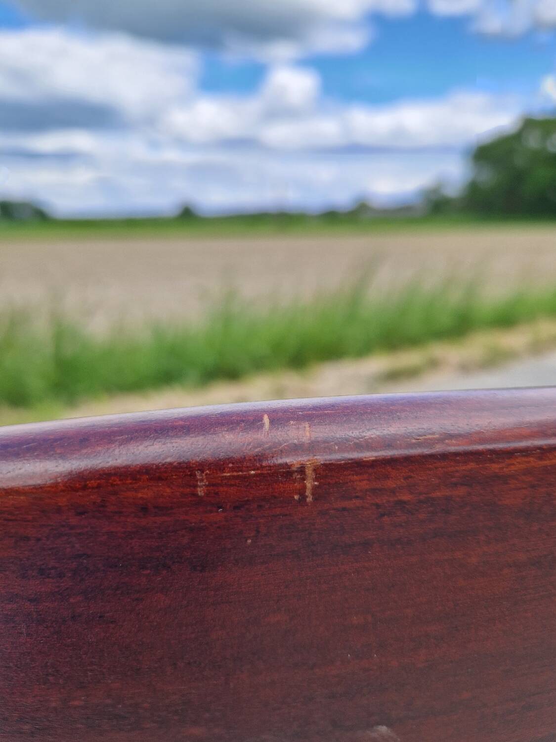 Baumann gondola chair in wood and cane