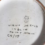 Old cup colored in Deruta faïence