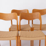 Set 4 chairs model 77 by Niels Møller Chairs 1950
