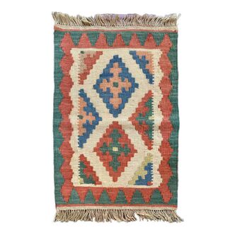 Kilim shirazi carpet, handcrafted iranian manufacture 62x41cm