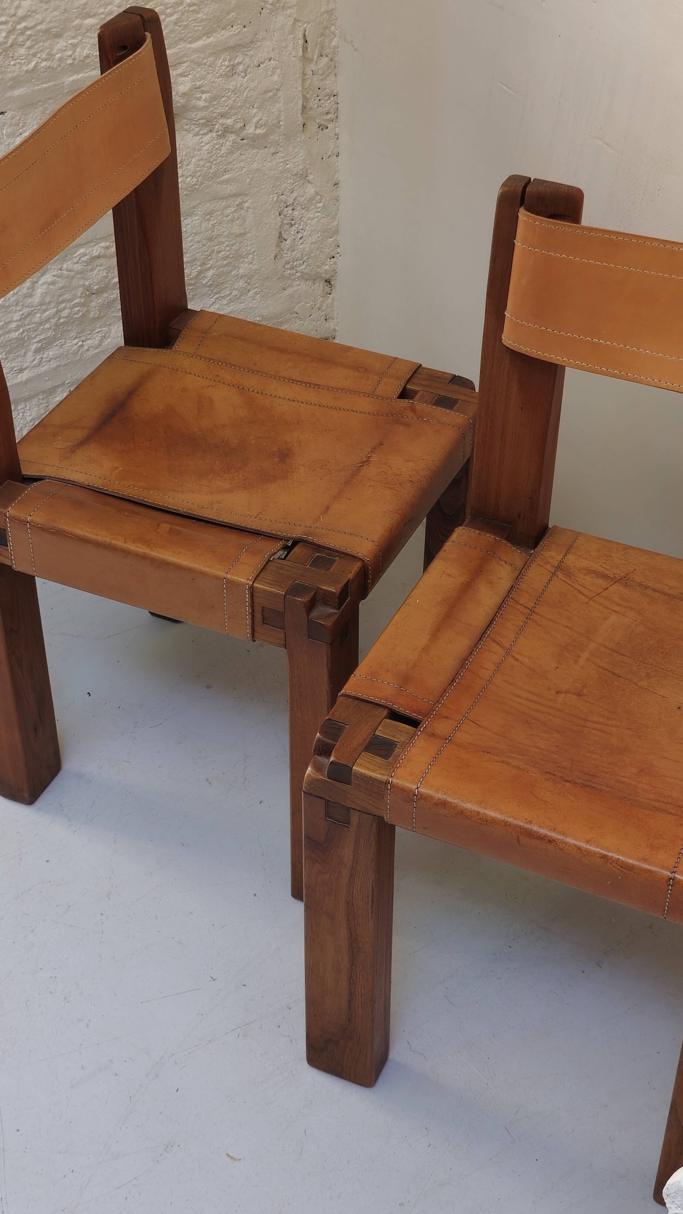 Pair of S11 chairs by Pierre Chapo