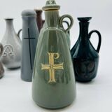 Set of nine modern sculptural ceramic vases from the mid-century, Bauhaus influence.