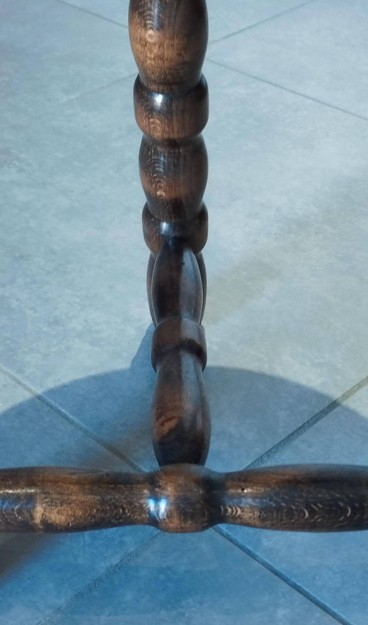 Mid-century design tripod stool, by Charles Dudouyt.