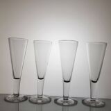 8 flûtes à champagne en cristal -  XIXème