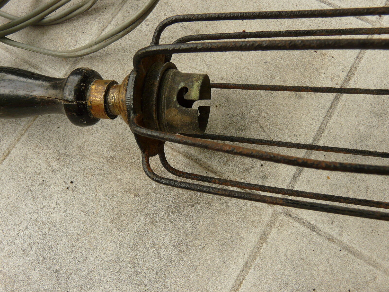 Wood and brass lamp 1930