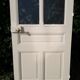 Old translucent glass communication door 82.5x214.2cm