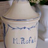 Personalized medicinal herb pot in hand-painted ceramic