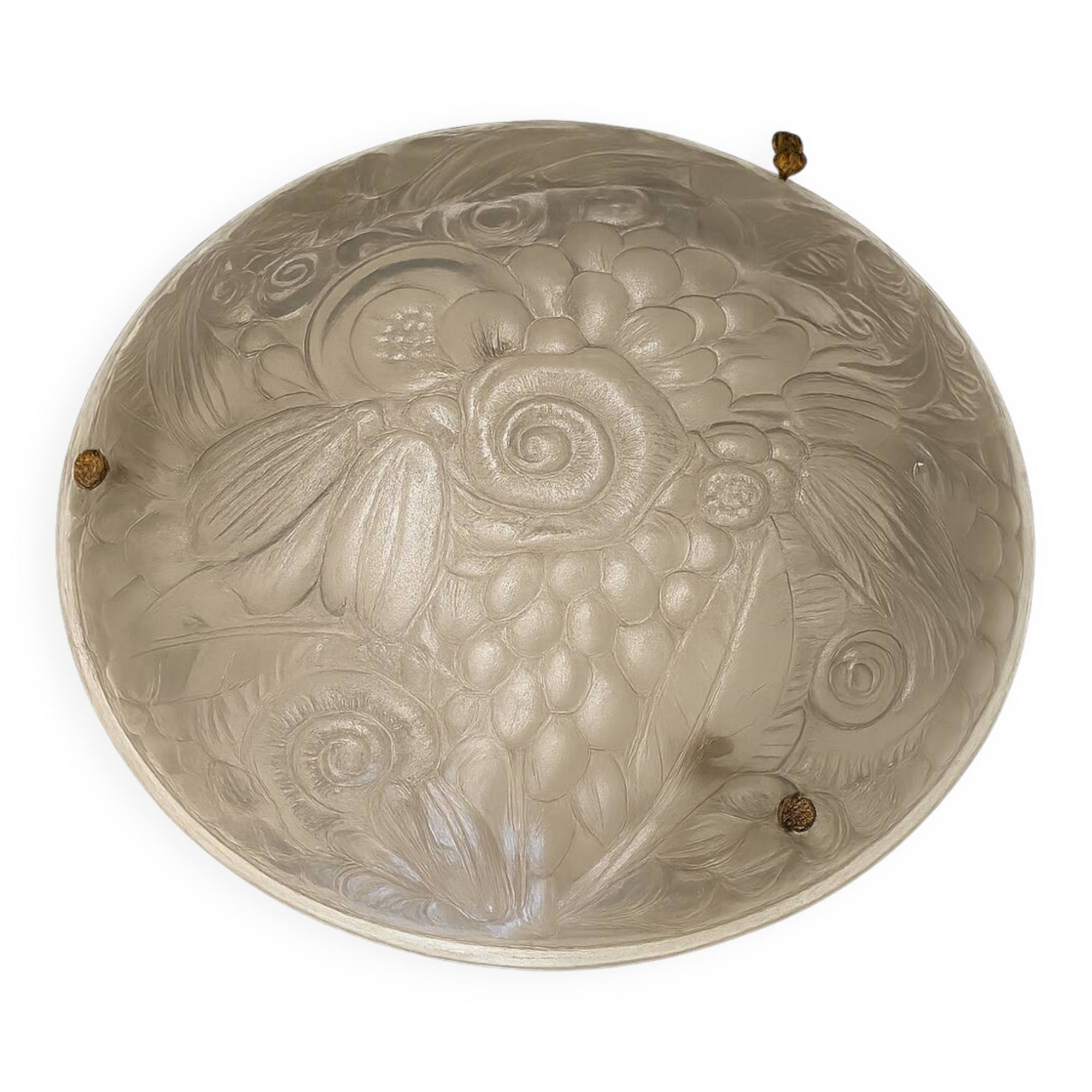 Art Deco molded glass pendant light