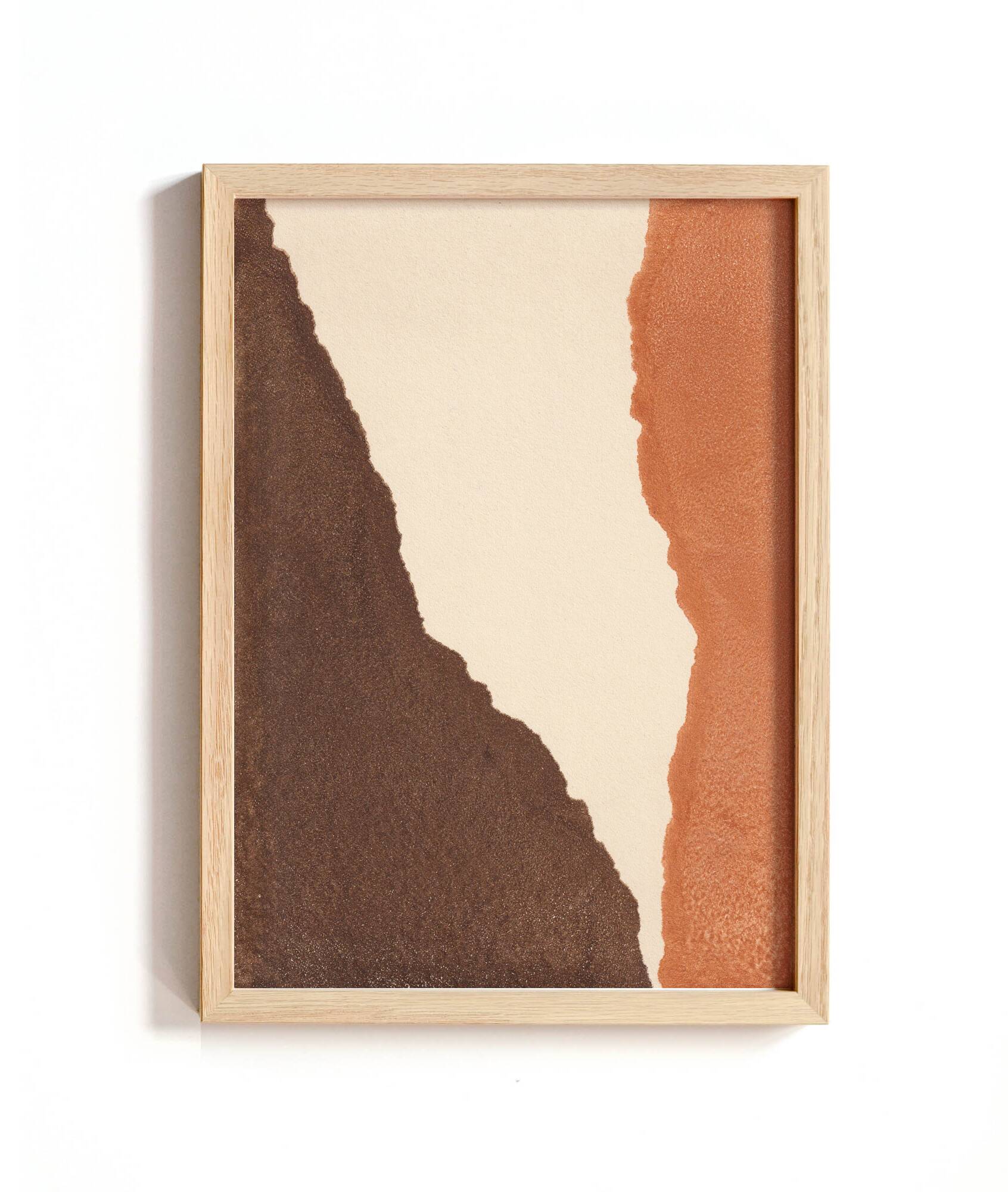 Peinture abstraite sur papier B353 signée eawy