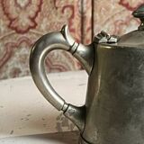 Silver-plated metal teapot or coffee pot with double hallmarks - early 20th century