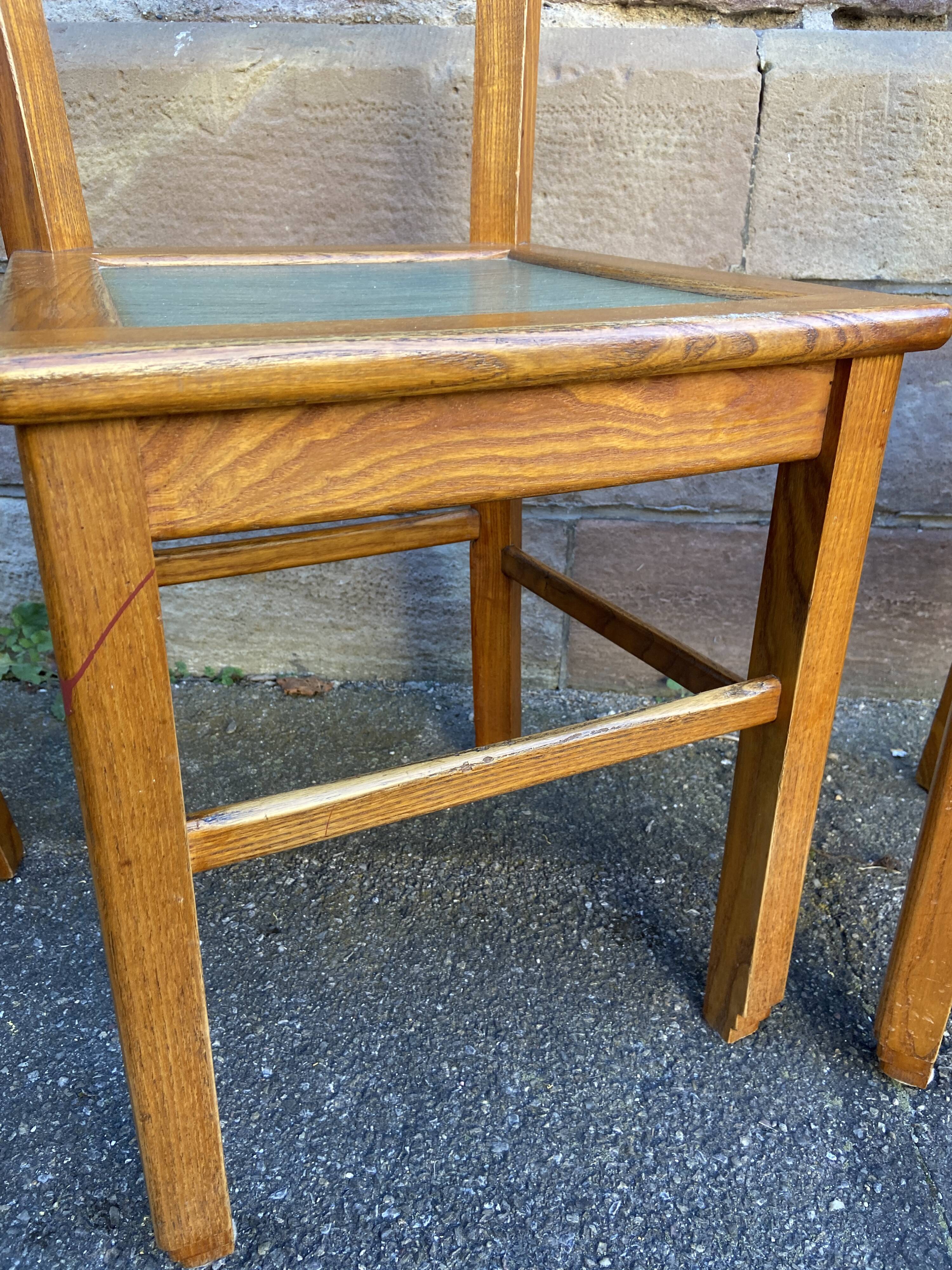 4 chairs bistrot 1950 design wood