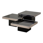 Set of 3 low tables in black mirror Cidue
