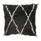 Coussin berbère Béni Ouarain noir