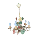 Lustre métal peint 3 couleurs, de style florentin