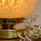 Vintage white Clichy glass art deco lamp