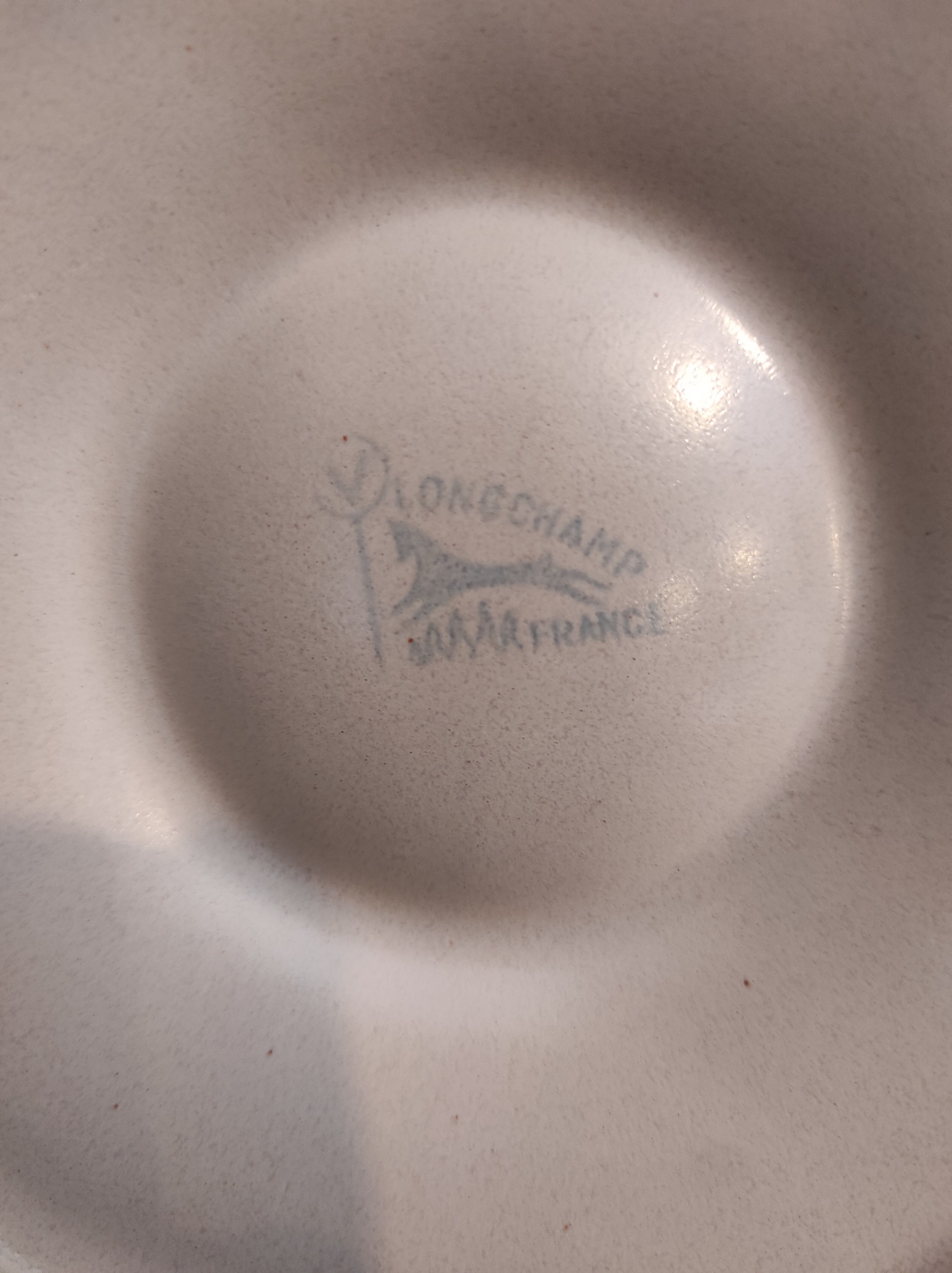 Vintage French Oyster Plate in Majolica from Longchamp