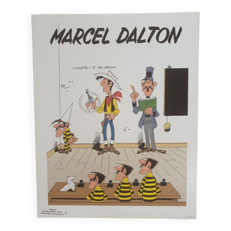 Signed lithograph - Lucky Luke - Marcel Dalton