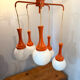 Suspension cascade design Space age orange vintage from the 70s.