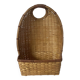 Woven rattan basket, for placing or hanging.