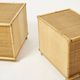 Pair of Italian bedside tables Dal Vera bamboo rattan brass 1970