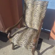 Vintage leopard armchair
