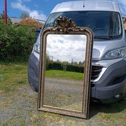 Miroir ancien à fronton 152/86 cm