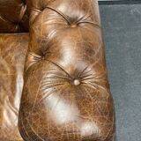 Handcrafted Brown leather Chesterfield Club Armchair