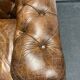 Handcrafted Brown leather Chesterfield Club Armchair