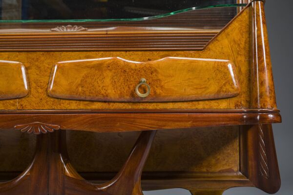 Coiffeuse ou console avec miroir par Vittorio Dassi, années 1950