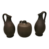 Céramiques du danois dagnæs ceramics des années 1970. avec rainures.