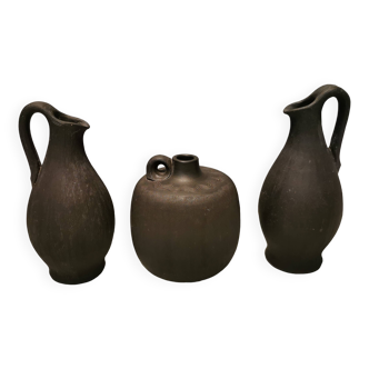 Céramiques du danois dagnæs ceramics des années 1970. avec rainures.