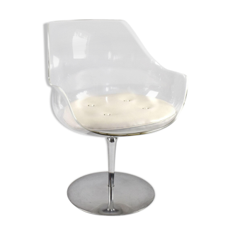 Champagne armchair by Erwin & Estelle Laverne for Formes Nouvelles 1960