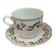 Antique Flower Cup and Saucer in Paris/Limoges Porcelain