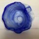 Cobalt blue glass ring with a scalloped edge