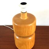Vintage 1980s solid elm lamp