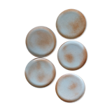 5 assiettes en grès