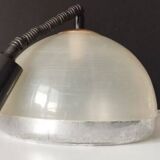 Chandelier rises and falls transparent plastic and chrome vintage 1970 space age