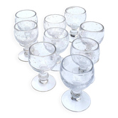 White bubbled glasses