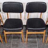 Series of 4 Scandinavian chairs, 1970s