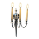 Vintage Italian neoclassical wall sconces in Hollywood Regency style, set of 3.