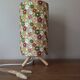 tripod table lamp wood printed flowers | boho scandi