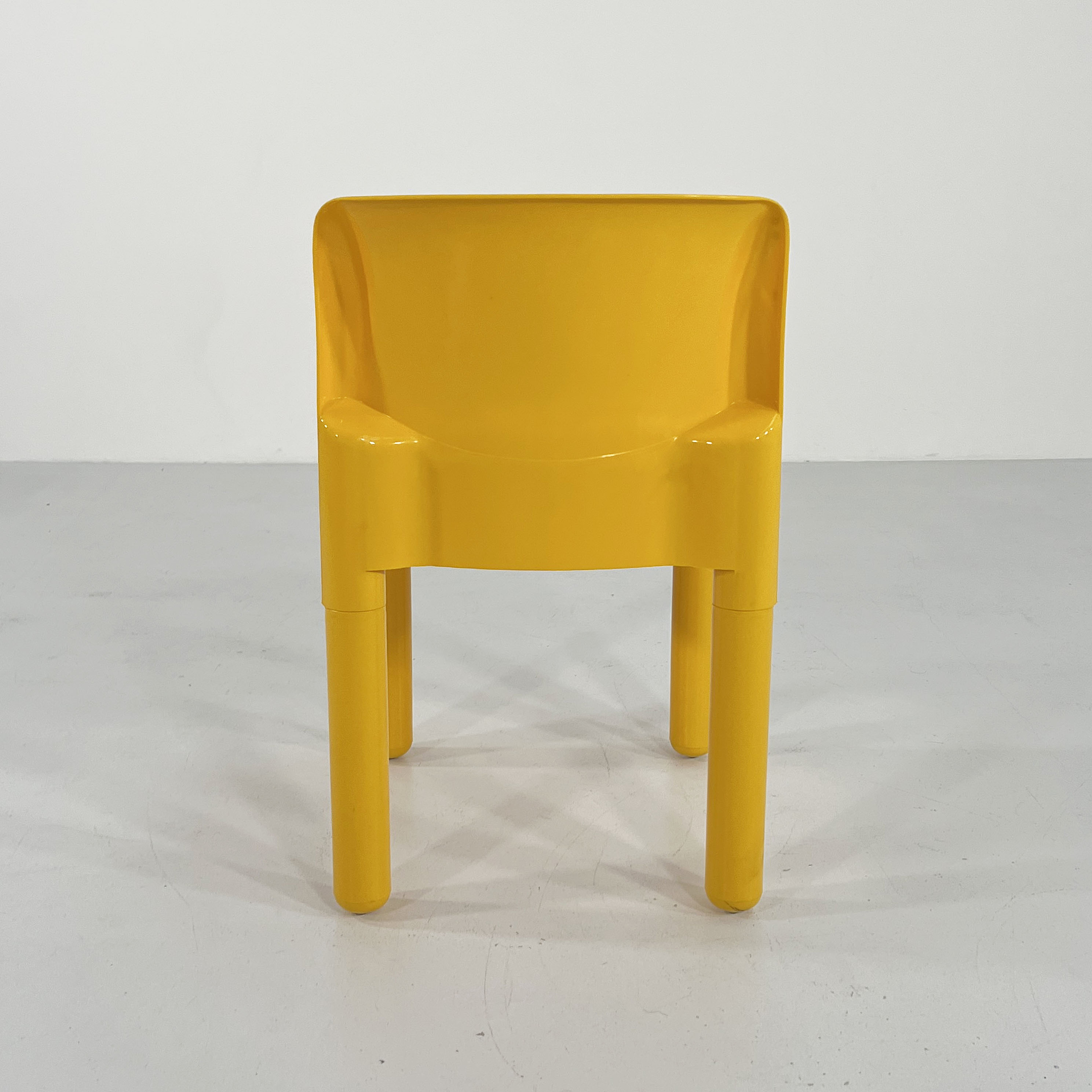 Yellow chair model 4875 by Carlo Bartoli for Kartell, 1970